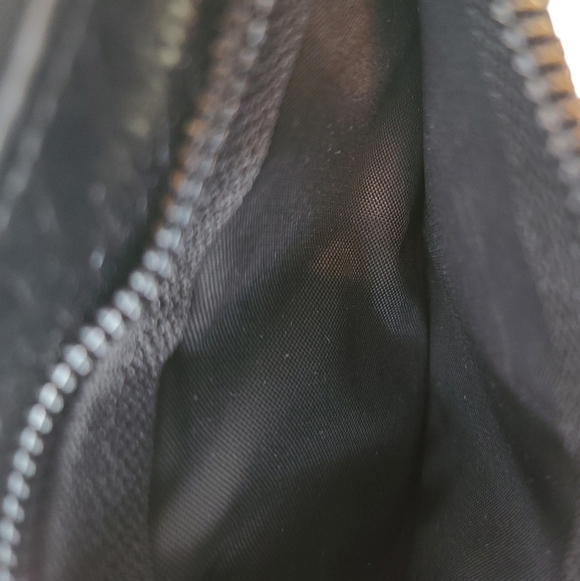 LONDON FOG Collection Danica Croco Wristlet Double Pouch Black with Gold Accents - Picture 13 of 14